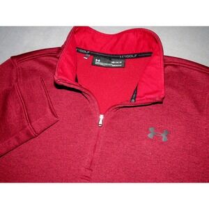Men's Under Armour Cold Gear‎ GOLF Burgundy 1/4 Zip Athletic Jacket Medium